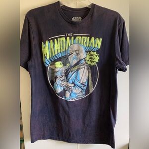 Star Wars The Mandalorian and Grogu Graphic Vintage Dyed T-Shirt